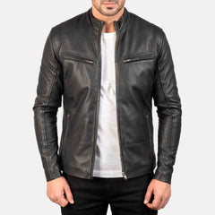 regular leather jacket for man