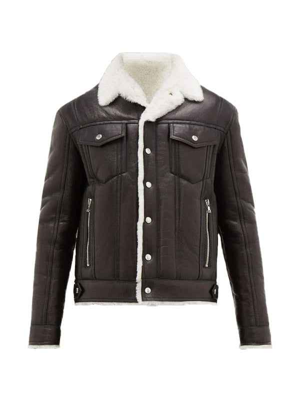Men Streetstyle Shearling Jacket