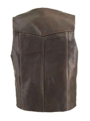 Men’s Brown Classic Biker Vest