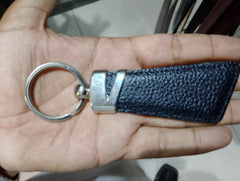 LEATHER KEYCHAIN WITH METAL HOLDER