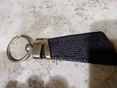 LEATHER KEYCHAIN WITH METAL HOLDER