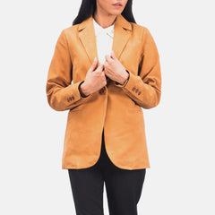 Kedum Brown Nubuck Blazer Jacket