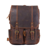 Journey Brown Leather Rucksack real leather
