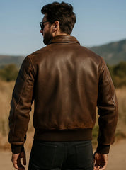 Flightline Bomber Leather Jacket