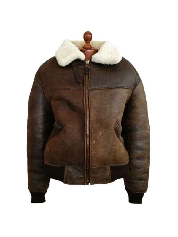 Shearling leather Bomber Jacket