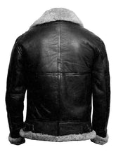 B3 Bomber Black Fur Pilot Jacket