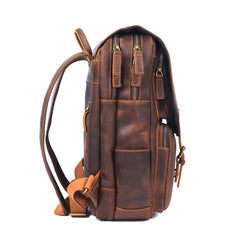 Journey Brown Leather Rucksack real leather