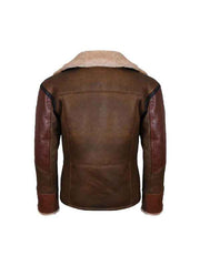 Men’s Leather Aviator Bomber Jacket