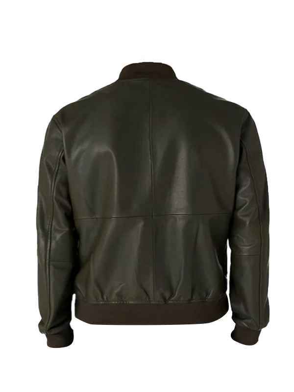 Men Classic Bomber Leather Jacket