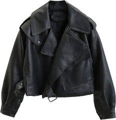 Women’s Oversized Black Leather jacket