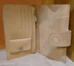 Suede leather wallet , long wallet, Card holder