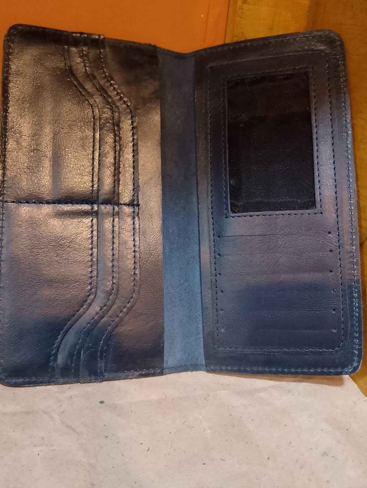ORIGINAL LEATHER DUAL CHAMBER  LONG WALLET FOR MAN