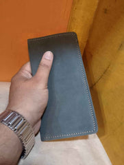 ORIGINAL LEATHER DUAL CHAMBER  LONG WALLET FOR MAN