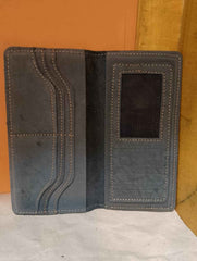 ORIGINAL LEATHER DUAL CHAMBER  LONG WALLET FOR MAN