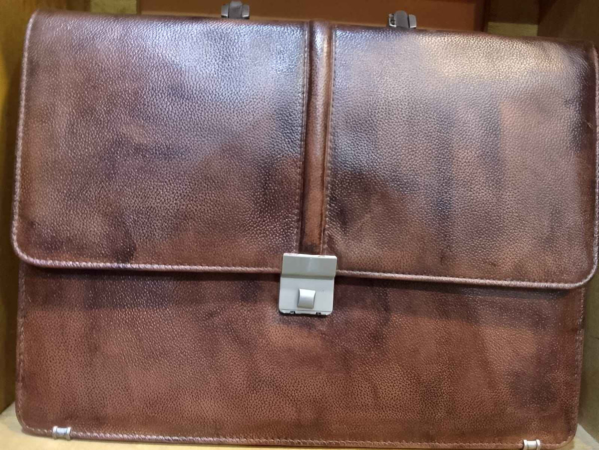 BROWN LEATHER BAG FOR OFFICE