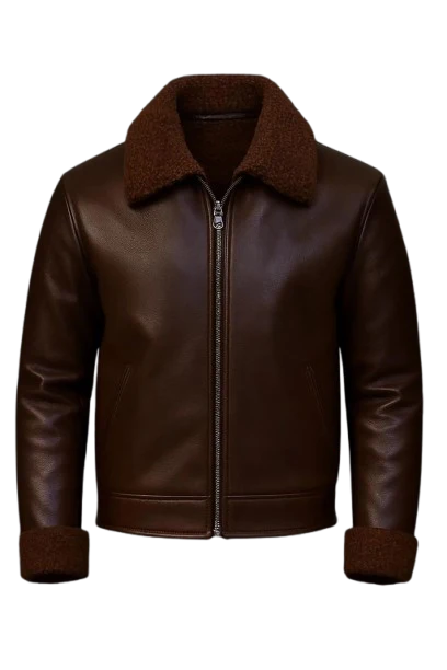 Stonewood Brown Bomber Jacket state leather