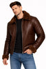 Stonewood Brown Bomber Jacket state leather
