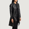 Sator Black Leather Coat Jacket state leather