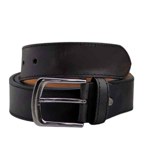 Men’s Black Leather Belt –52  State Leather