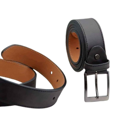 Men’s Black Leather Belt –52  State Leather