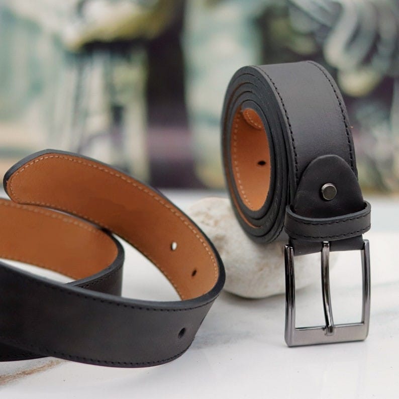 Men's Leather Belt Black