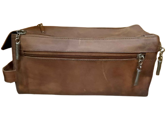 Brown Leather Toiletry Bag for Men & Women –  State Leather