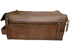 Brown Leather Toiletry Bag for Men & Women –  State Leather