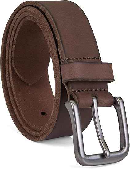buckle leather belt brown