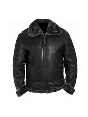 B3 RAF Aviator Pilot Flight WWII Shearling Bomber Jacket