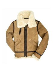 B3 Bomber Suede Leather Shearling Jacket