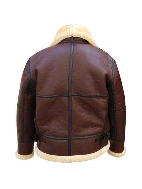 B3 RAF Aviator Pilot Flight WWII Shearling Bomber Jacket