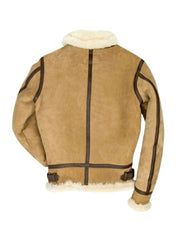 B3 Bomber Suede Leather Shearling Jacket