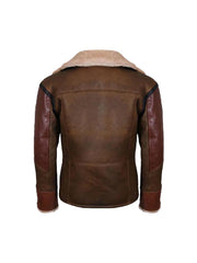 Mens Aviator Raf B3 Leather Bomber Flying Jacket