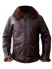 Coffmen Brown Leather Shearling Jacket