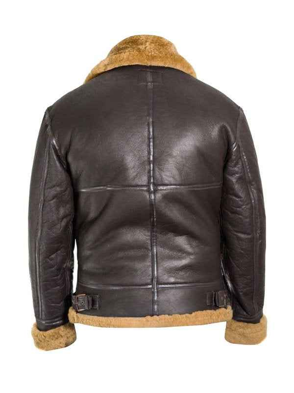 B3 RAF Aviator Pilot Flight WWII Shearling Bomber Jacket