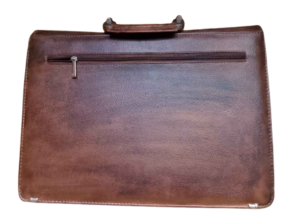 Men's Brown Leather Office Bag, Premium & Stylish Briefcase