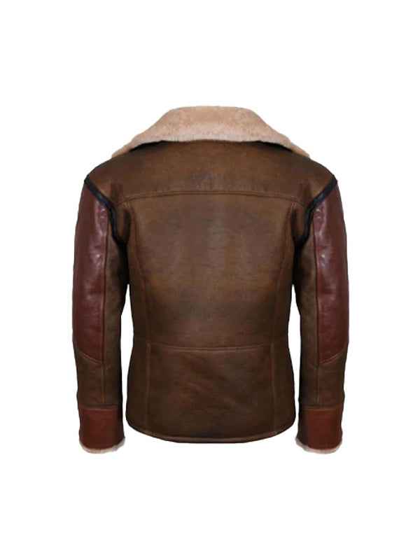 Men’s Leather Aviator Bomber Jacket