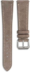 Suede leather watch strap on wrist of women