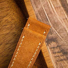 Suede Leather Watch Band | Handmade, Quick Release | Premium Full Grain Veg-Tanned Leather | Men & Women