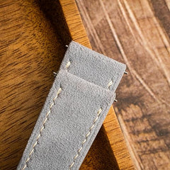 Suede Leather handmade watch strap, Quick-Release Watch Band