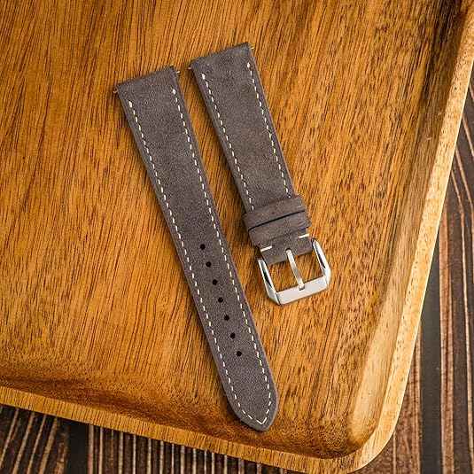 Suede Leather handmade Quick-Release Watch Band